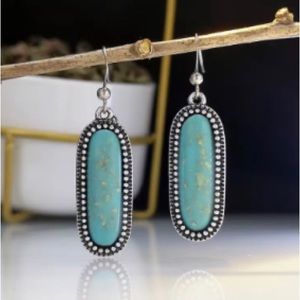 Silvery vintage boho earrings